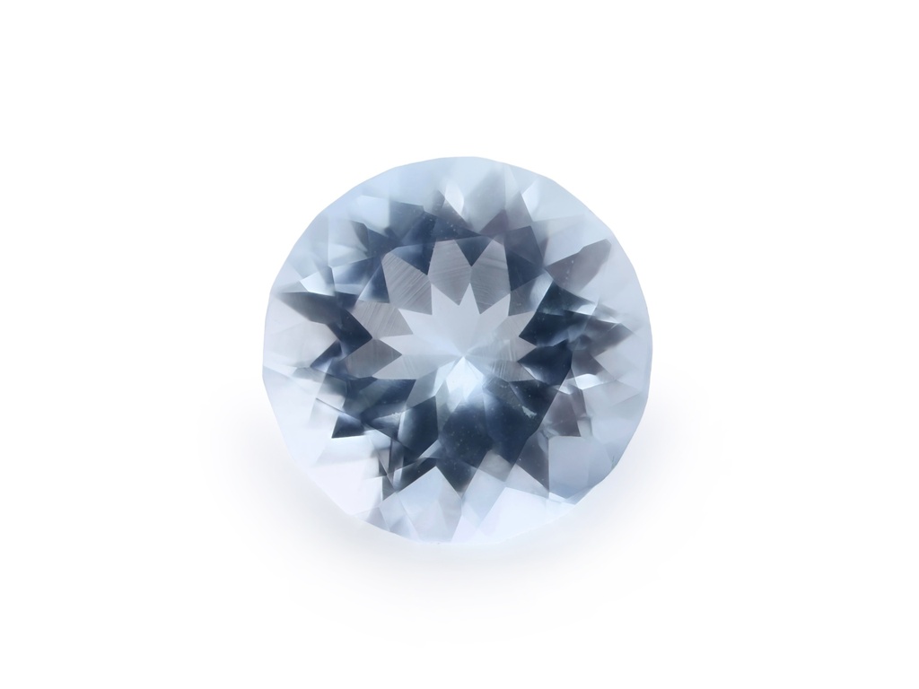 Aquamarine 7.70mm Round Dark Blue