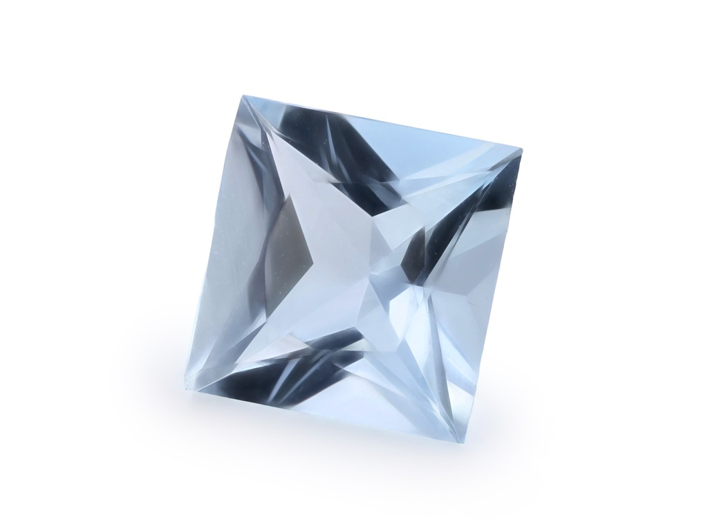Aquamarine 8.08x7.97mm Princess Cut