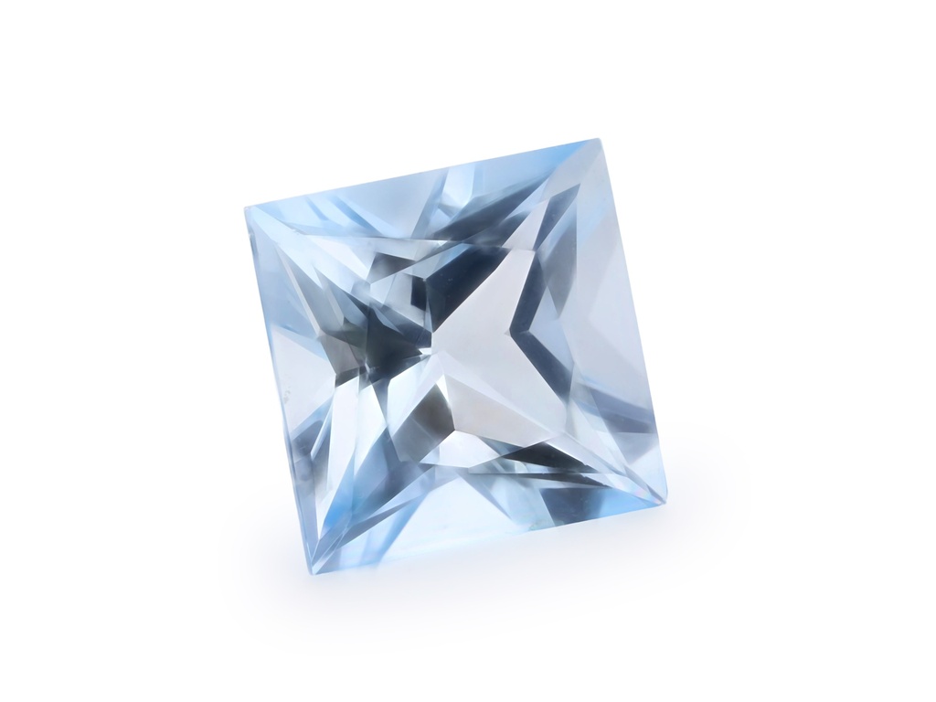 Aquamarine 8.09x8.08mm Princess Cut