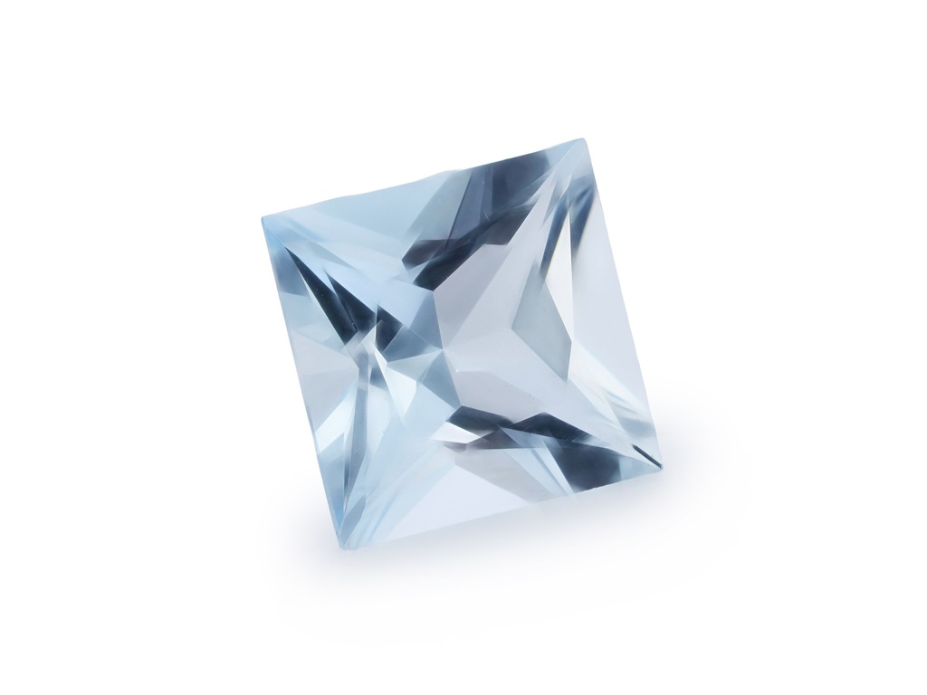 Aquamarine 7.06x7.09mm Princess Cut