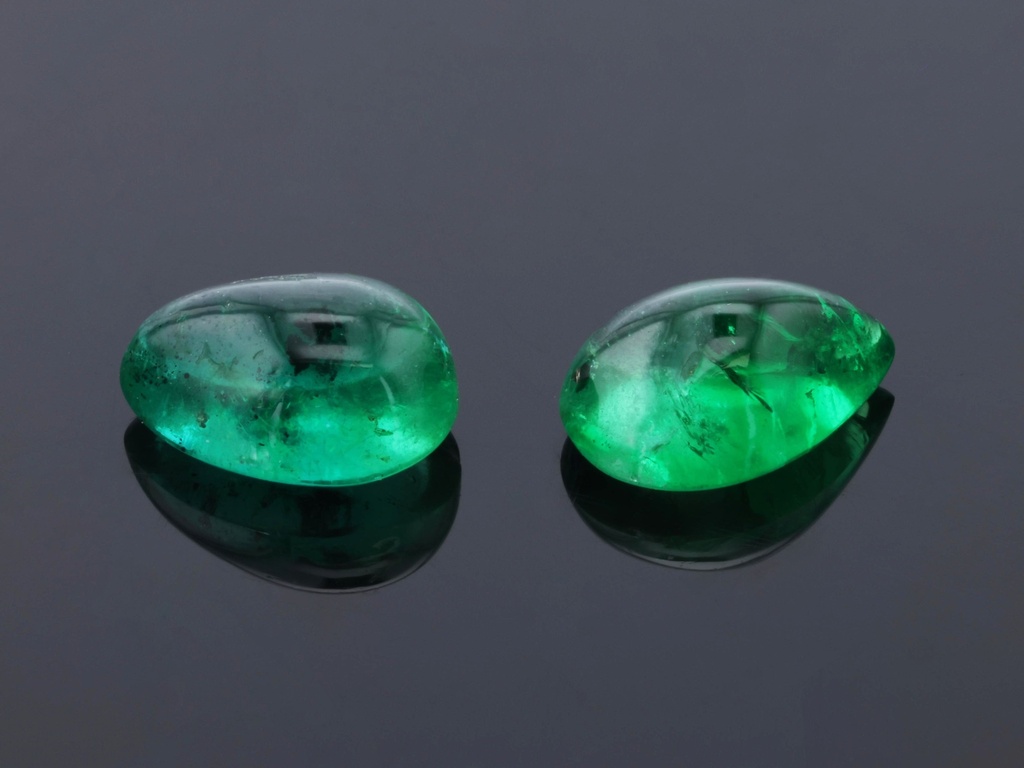 Emerald 6x4mm Pear Shape Cabochon