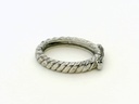 Shortener Sterling Silver 17x13mm Oval Polished with Twist Pattern