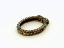 Shortener Sterling Silver Gold Plated 17x13mm Oval Polished with Twist Pattern