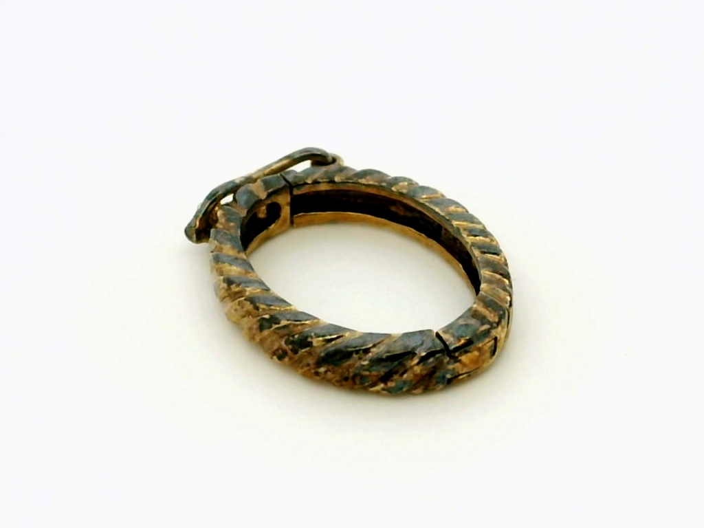 Shortener Sterling Silver Gold Plated 17x13mm Oval Polished with Twist Pattern