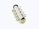 Clasp Sterling Silver 25x4mm 4 Row Polished