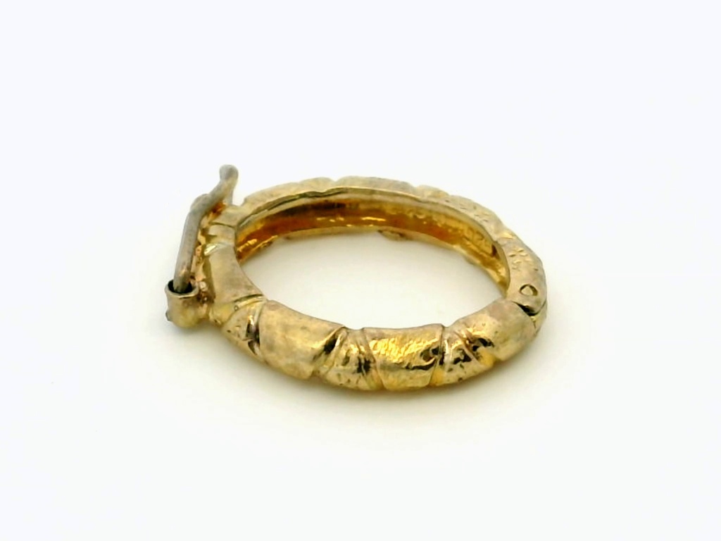Shortener Sterling Silver Gold Plated 19x15mm Oval Polished with Texture