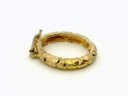 Shortener Sterling Silver Gold Plated 19x15mm Oval Polished with Texture