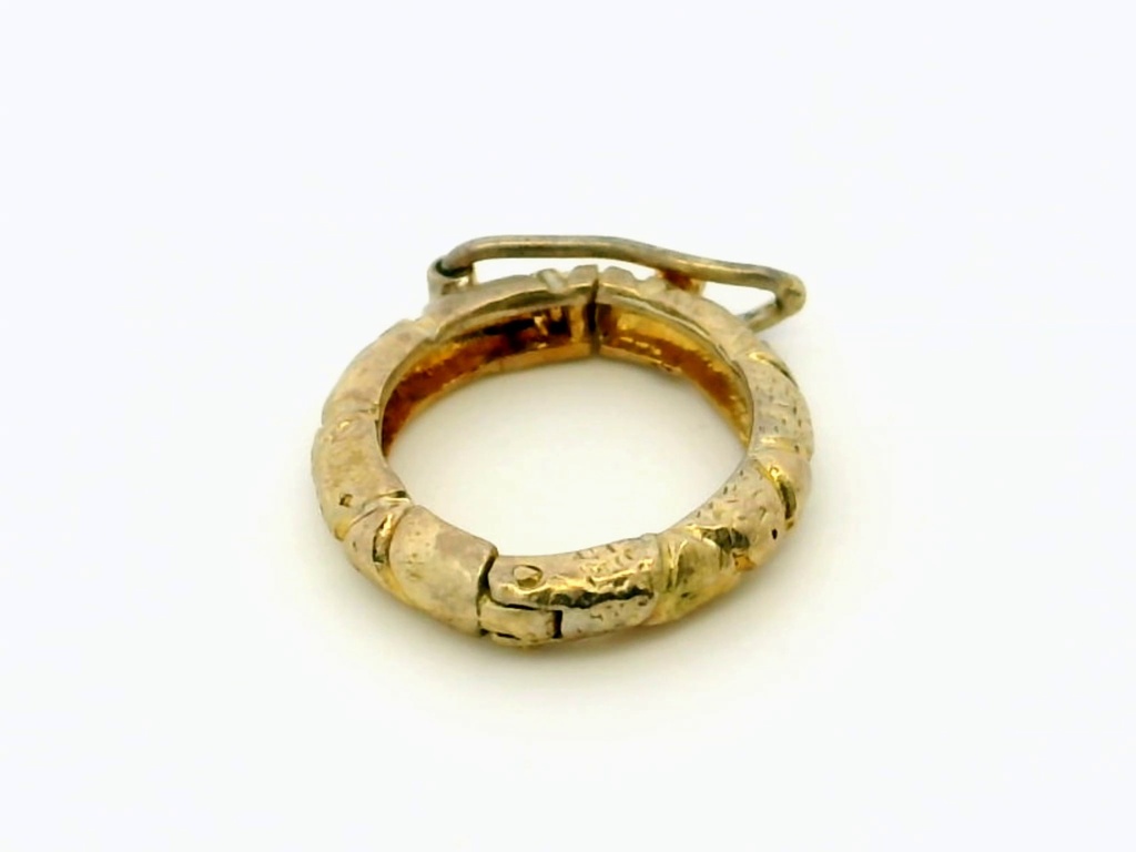 Shortener Sterling Silver Gold Plated 19x15mm Oval Polished with Texture