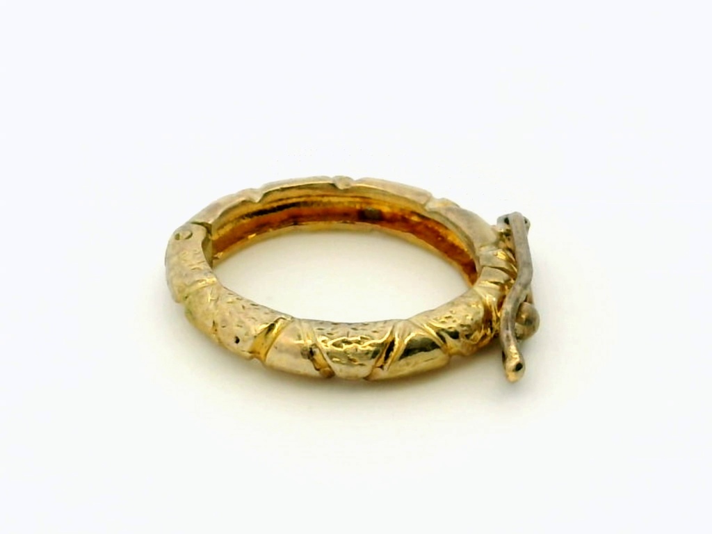 Shortener Sterling Silver Gold Plated 19x15mm Oval Polished with Texture