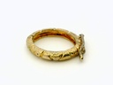 Shortener Sterling Silver Gold Plated 19x15mm Oval Polished with Texture