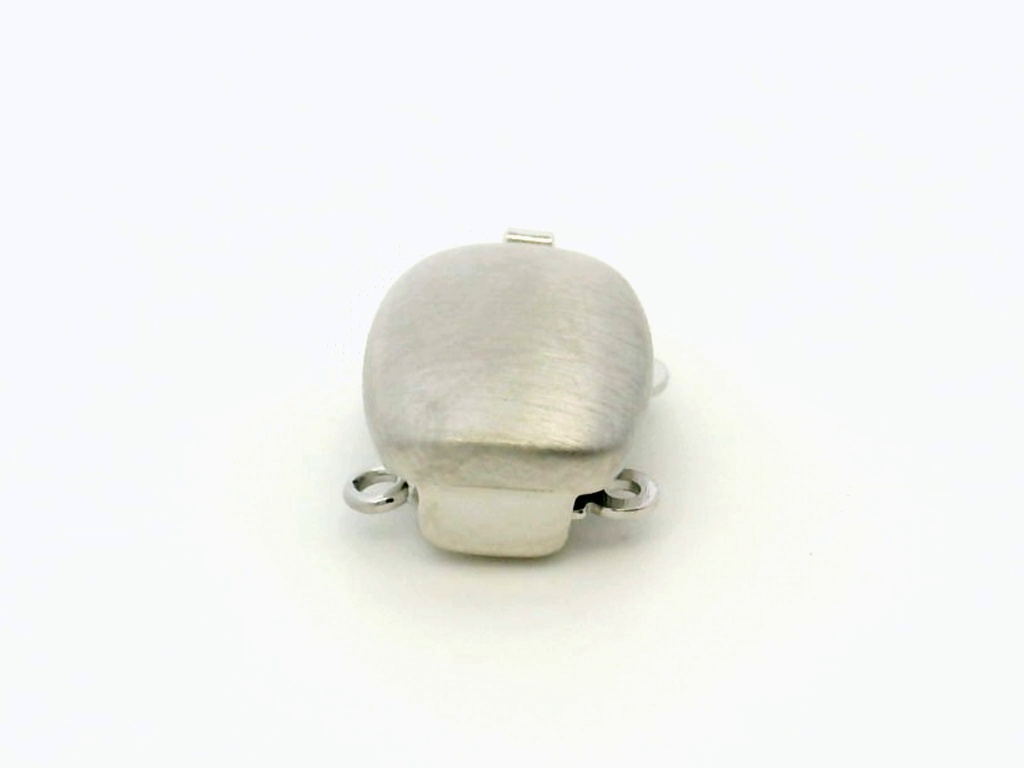 Clasp Sterling Silver 14x10mm 2 Row Cushion Matt Finished 