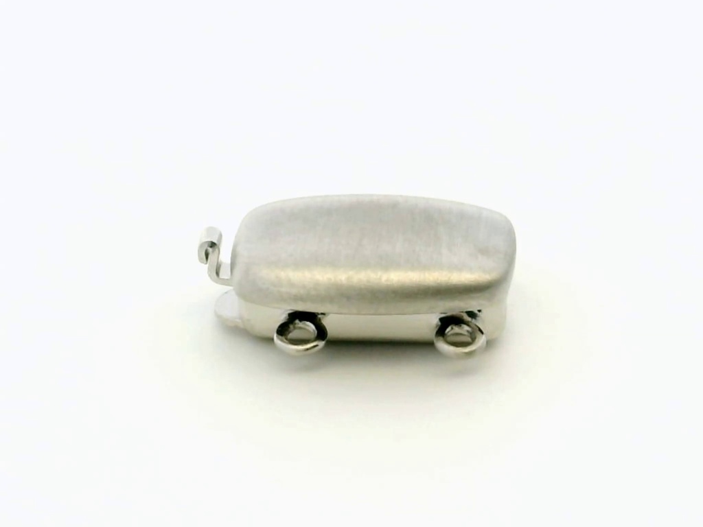 Clasp Sterling Silver 14x10mm 2 Row Cushion Matt Finished 