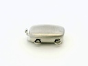 Clasp Sterling Silver 14x10mm 2 Row Cushion Matt Finished 