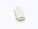 Clasp Sterling Silver 20.5x7.5mm 3 Row Rectangle with Curved Top Polished
