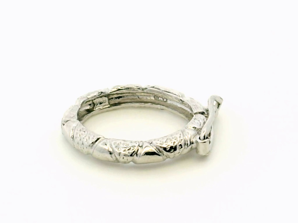 Shortener Sterling Silver 19x15mm Oval Polished with Texture