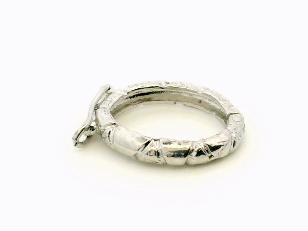 Shortener Sterling Silver 19x15mm Oval Polished with Texture