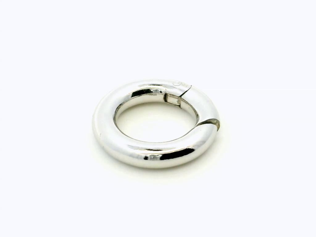 Shortener Sterling Silver 15mm Circle Polished with Trigger 