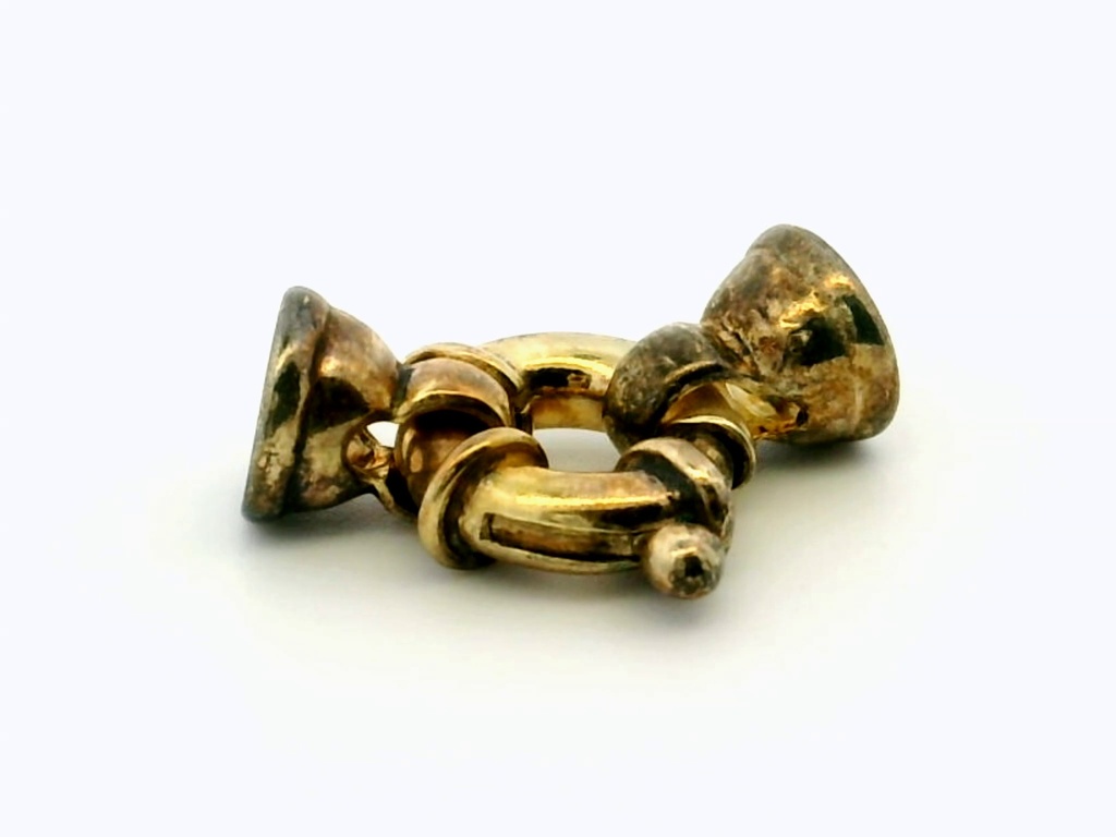 Bolt Ring Sterling Silver Gold Plated 11mm
