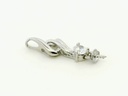 Sterling Silver Bail with Cubic Zirconia White
