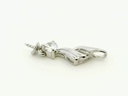 Sterling Silver Bail with Cubic Zirconia White