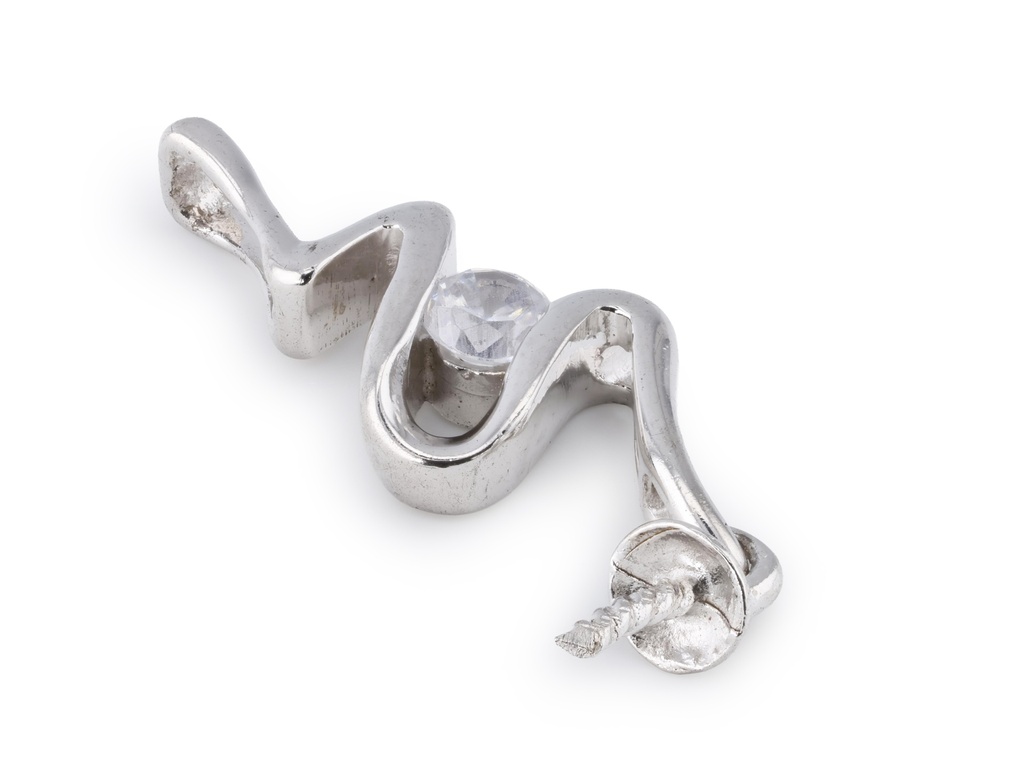 Sterling Silver Bail with Cubic Zirconia White