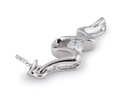 Sterling Silver Bail with Cubic Zirconia White