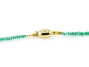 Emerald graduated rondell Strand 2-5.8mm with 9ct Yellow Gold Clasp