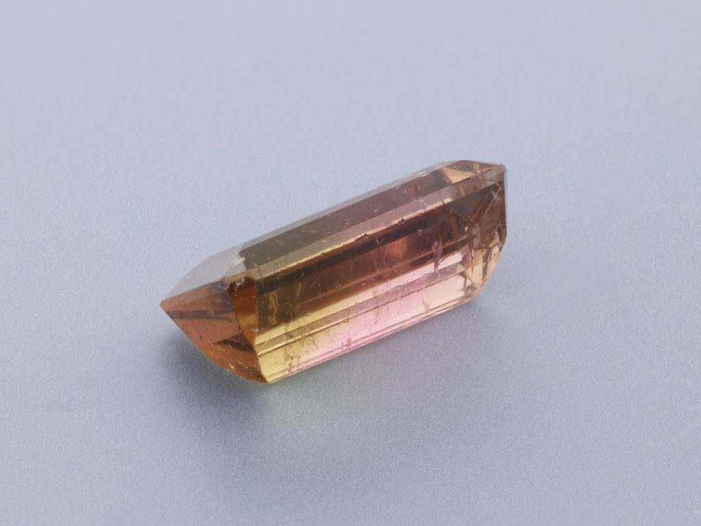 Tri Colour Tourmaline 13.7x8.65mm Emerald Cut