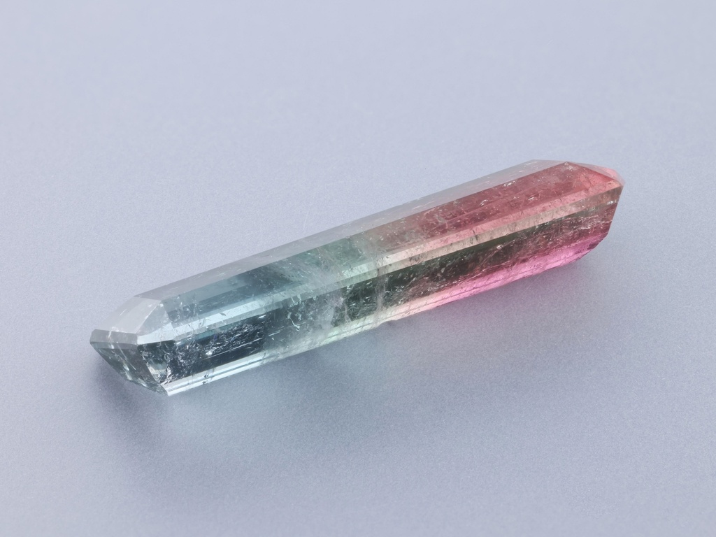 Bi Colour Tourmaline 23x8.05mm Emerald Cut