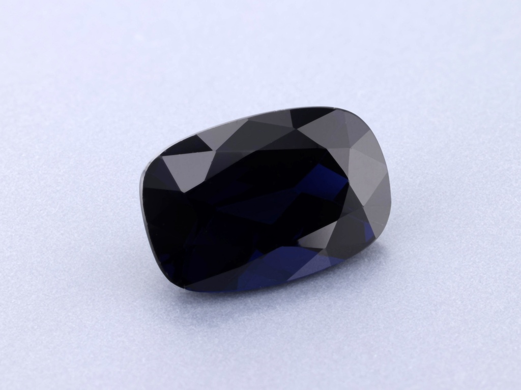Australian Sapphire 9.1x6.1mm Cushion Dark Blue