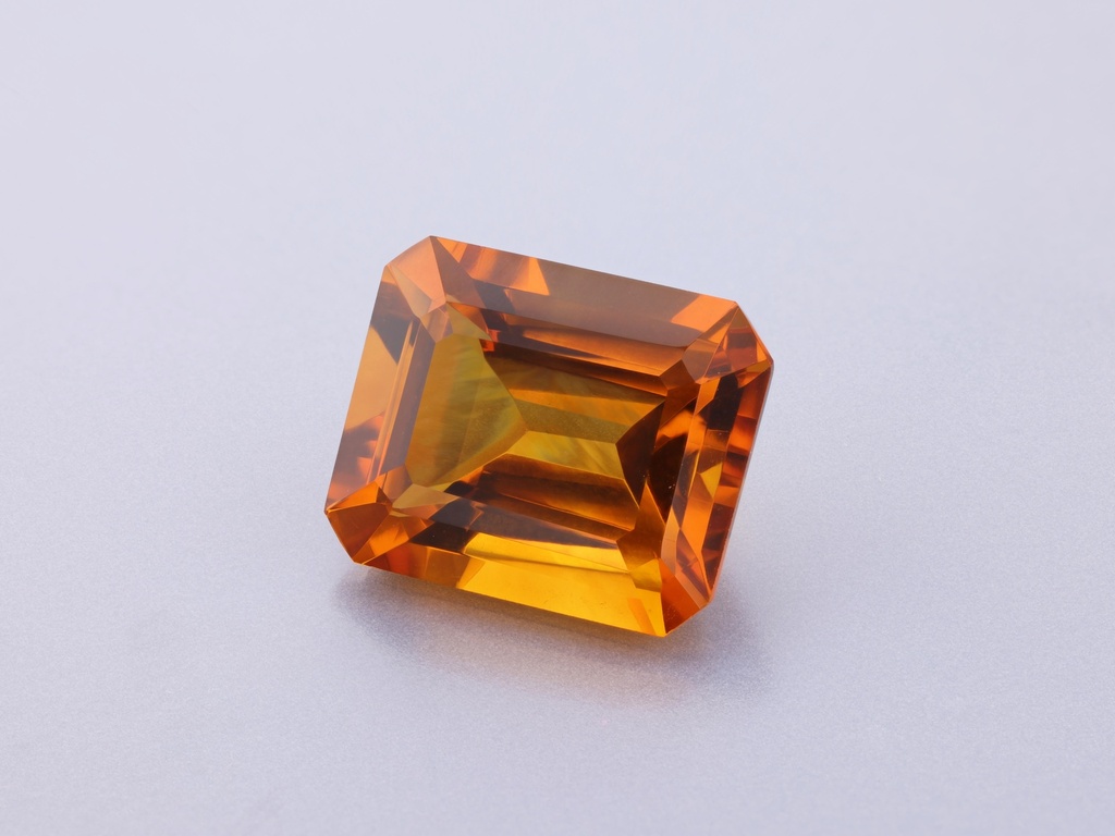 Citrine 11x9mm Emerald Cut Dark