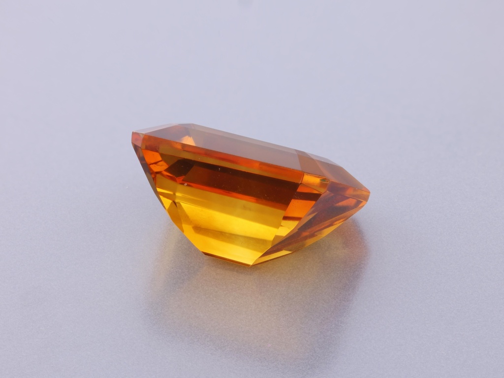 Citrine 11x9mm Emerald Cut Dark