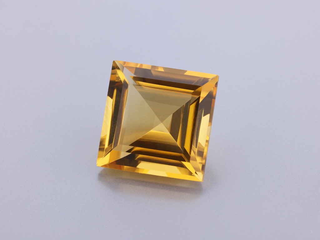 Citrine 14mm Carre Cut