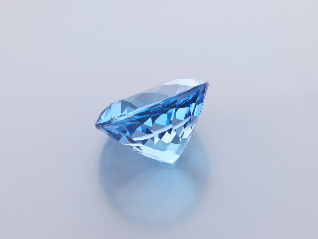 Topaz  14mm Round Medium Blue 