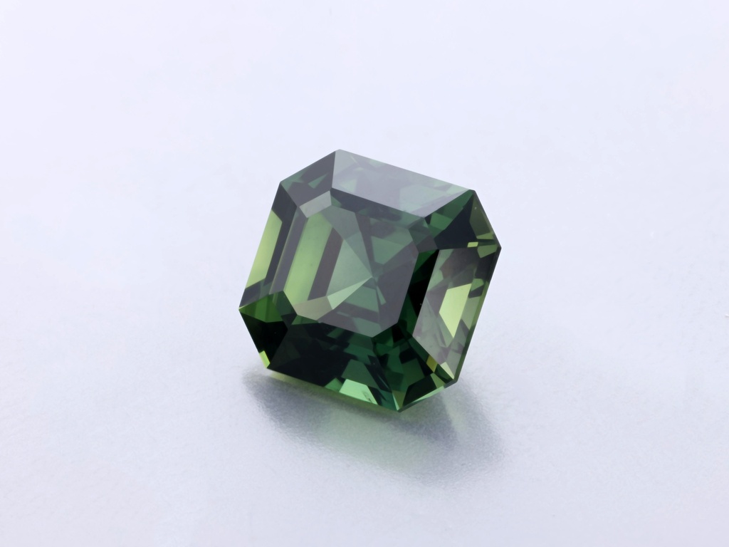 Parti Sapphire 6.85 x 6.53 x 4.52mm Square Emerald Cut