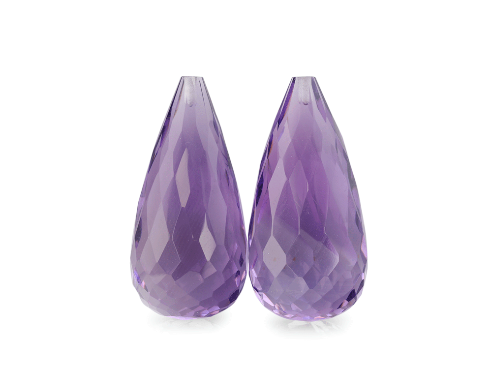 [QADL2010M] Amethyst Medium 20x10mm Briolette 