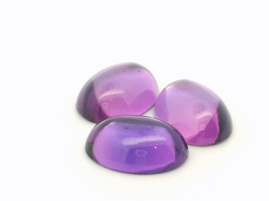 Synthetic/Lab Grown Sapphire 14x10mm Oval Cabochon German Cut Purple