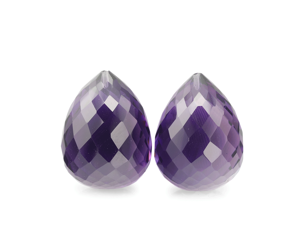 [QADL1612P1] Briolettes Amethyst Dark 16x12mm 