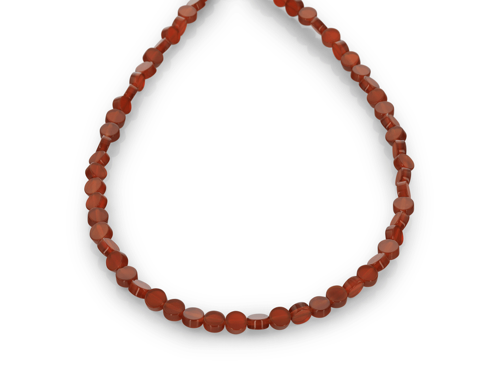 Carnelian 6.00mm Round Disc Strand