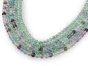 Fluorite 8.00mm Polished Round Multi-Colour Strand
