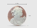 Cameo Lady's head 55x54mm Round