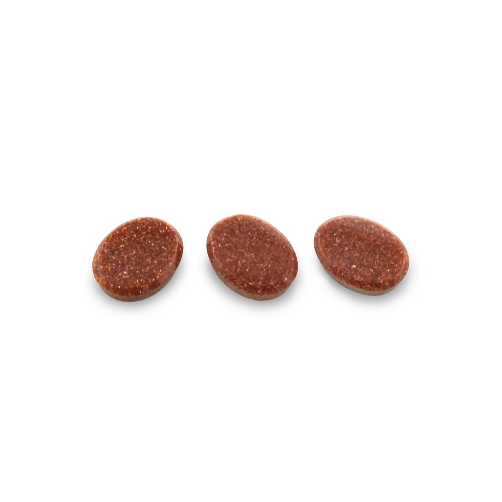 Goldstone 9x7mm Oval Buff Top