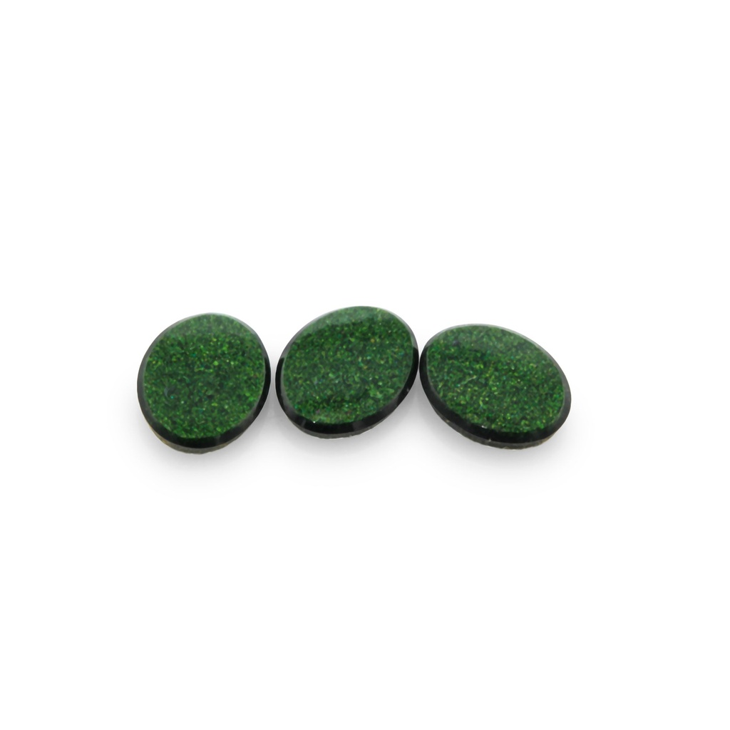 Green Goldstone 10x8mm Oval Buff Top