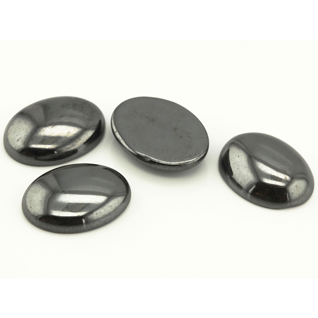 [HAJ20015] Synthetic Haematite 16x12mm Oval Cabochon 