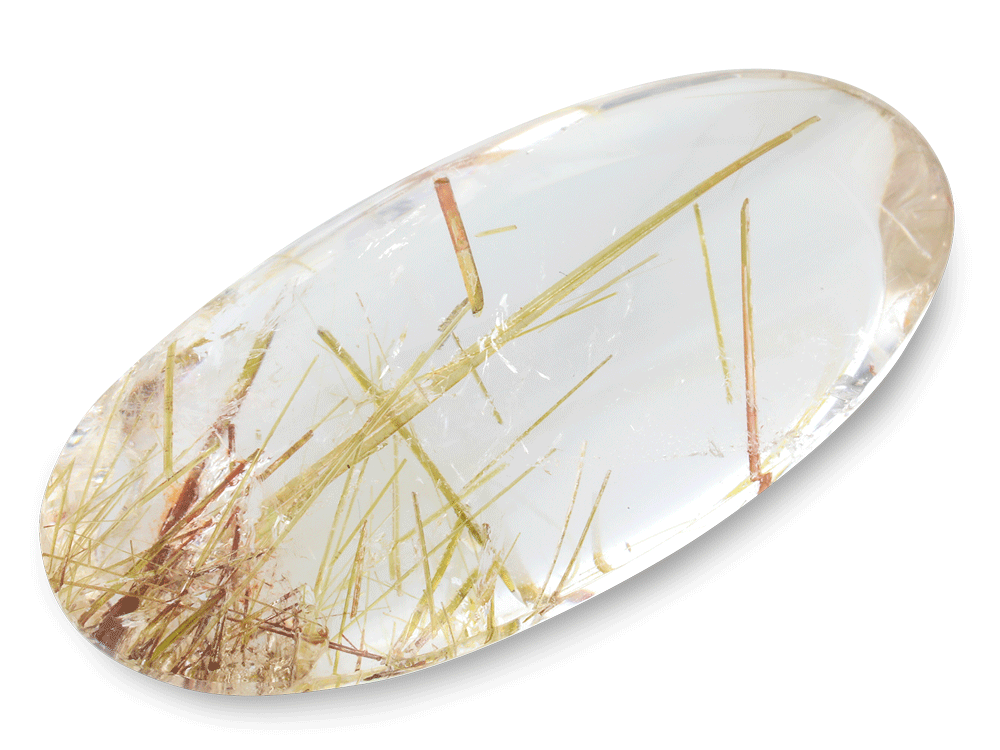 [ORNX10770] Quartz with Epidote 45x21.9mm Oval