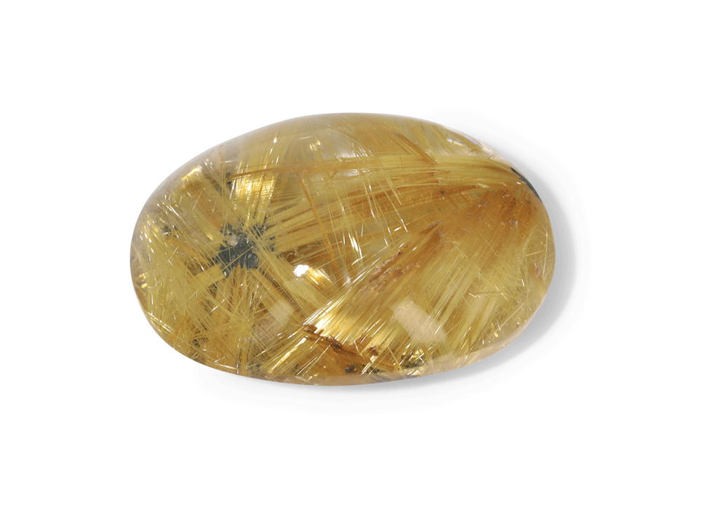 [QZX3177] Quartz w Rutile 26x19mm Oval Cabochon 