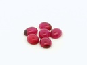 Synthetic/Lab Grown Ruby 8x6mm Oval Cabochon Pink Red