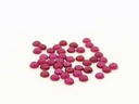 Synthetic/Lab Grown Ruby 2.50mm Round Cabochon Pink Red