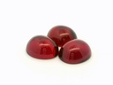 Synthetic/Lab Grown Ruby 14x12mm Oval Cabochon German Cut Bright Red