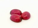 Synthetic/Lab Grown Ruby 16x12mm Oval Cabochon German Cut Pink Red